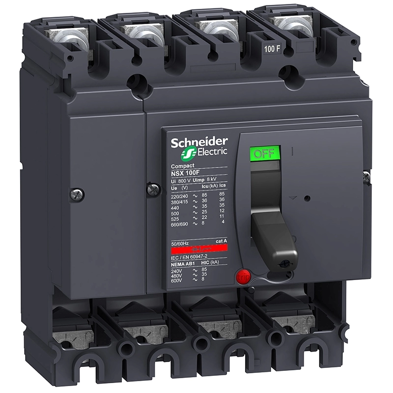 Interruptor automático NSX100F tetrapolar  100A 36kA sin relé